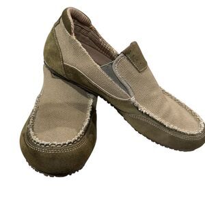 Skechers Men's Casual Suede & Canvas Loafers - Olive Green